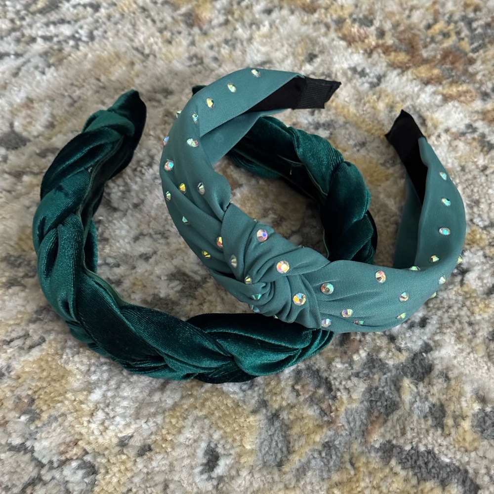 Jeweled Knot Headband + Braided Velvet Headband
